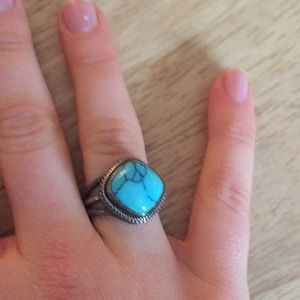 Sundance silver and turquoise ring.